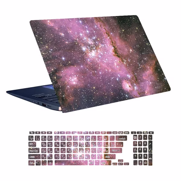 استیکر لپ تاپ طرح Space کد ۱۰۲ به همراه استیکر کیبورد اسکین لپ تاپ طرح Space کد ۱۰۲ به همراه استیکر کیبورد