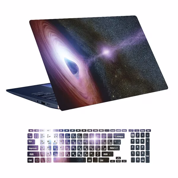 laptop-skin-with-space-code-37-design-and-keyboard-sticker اسکین لپ تاپ طرح Space کد 37 به همراه استیکر کیبورد