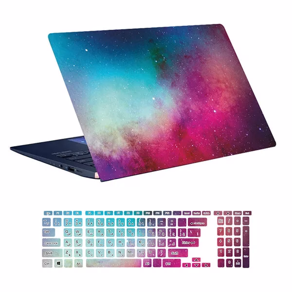 laptop-skin-with-space-code-61-design-and-keyboard-sticker اسکین لپ تاپ طرح Space کد 61 به همراه استیکر کیبورد