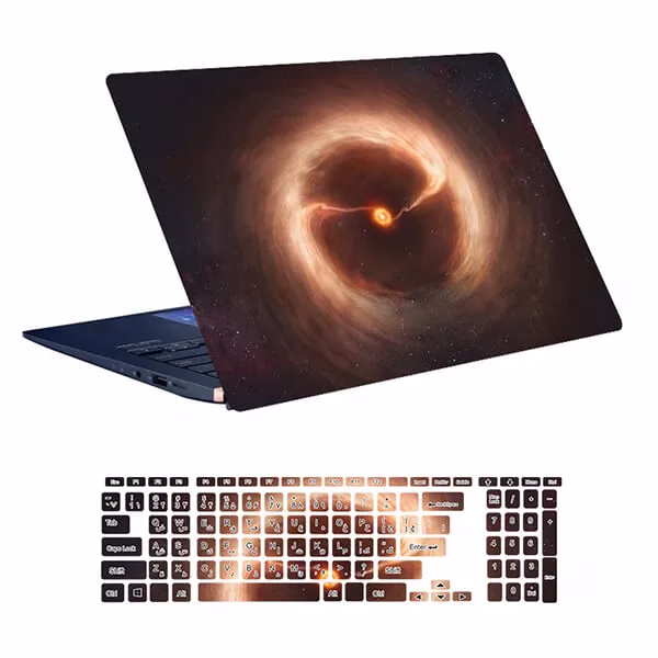 laptop-skin-with-space-124-design-and-keyboard-sticker اسکین لپ تاپ طرح Space کد ۱۲۴ به همراه استیکر کیبورد