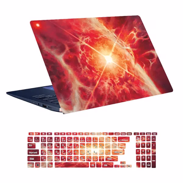 laptop-skin-with-space-126-design-and-keyboard-sticker اسکین لپ تاپ طرح Space کد ۱۲۶ به همراه استیکر کیبورد