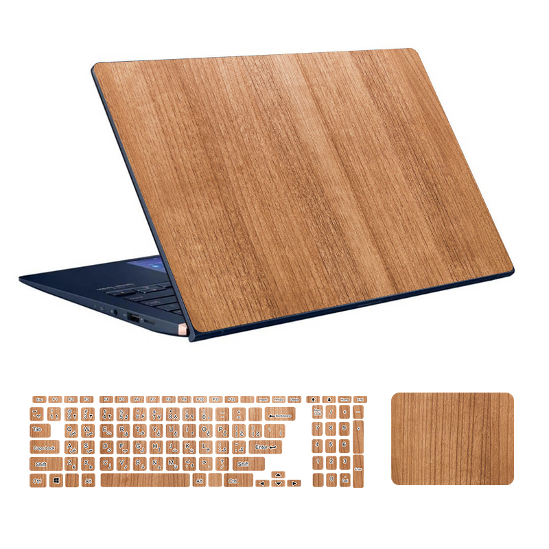 laptop-sticker-design-wood-code-03-with-keyboard-sticker
