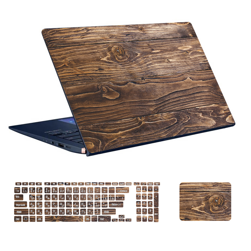wood-design-laptop-sticker-code-07-with-keyboard-sticker