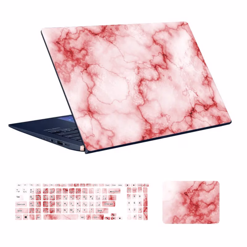 marble-design-laptop-sticker-code-71-with-keyboard-sticker اسکین لپ تاپ طرح Marble کد ۷۱ به همراه استیکر کیبورد