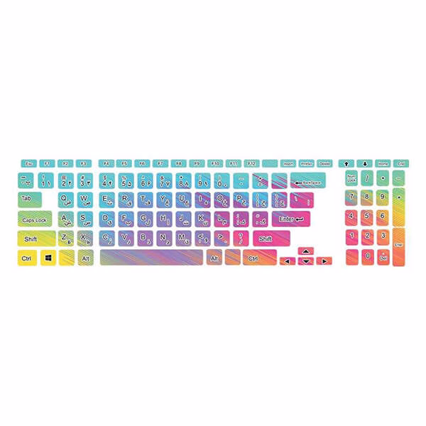Keyboard design sticker colors 16