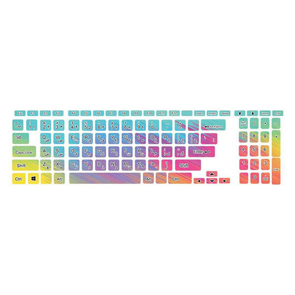 Keyboard design sticker colors 16