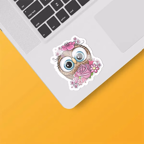 استیکر طرح جغد 01