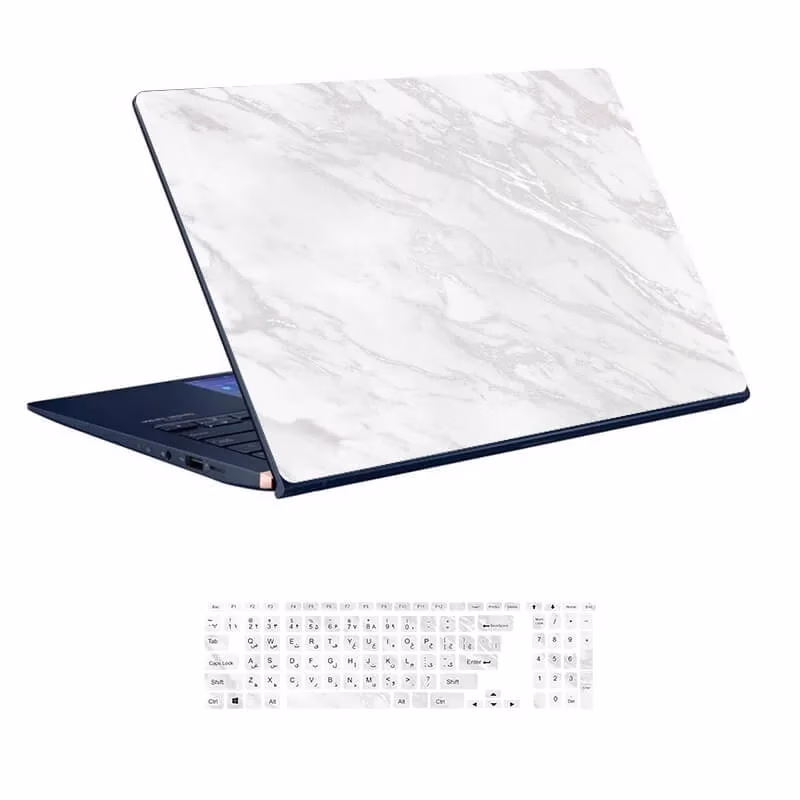 اسکین لپ تاپ طرح Marble کد ۲۲ به همراه استیکر کیبورد اسکین لپ تاپ طرح Marble کد ۲۲ به همراه استیکر کیبورد