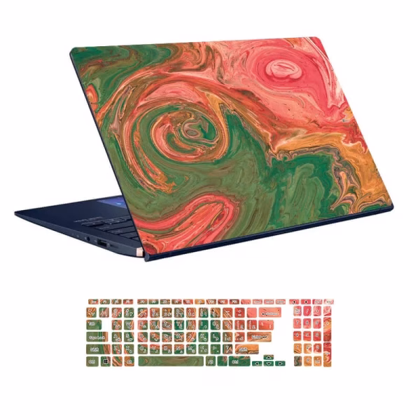 اسکین لپ تاپ طرح Colors کد 53 به همراه استیکر کیبورد