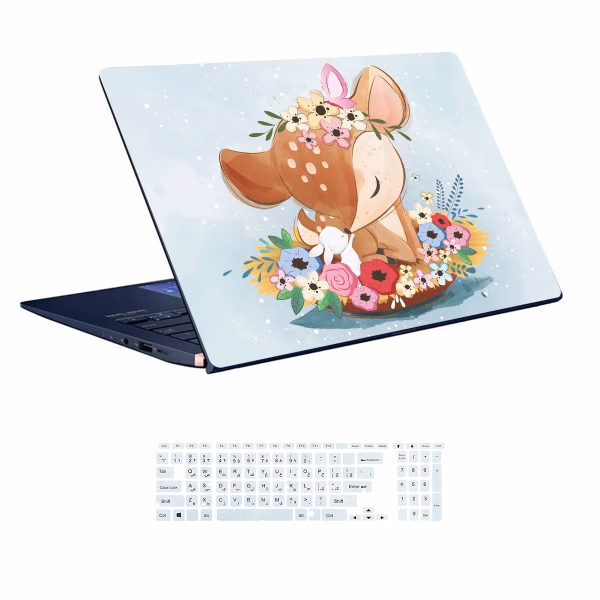 Deer skin design screen code 01 with keyboard sticker