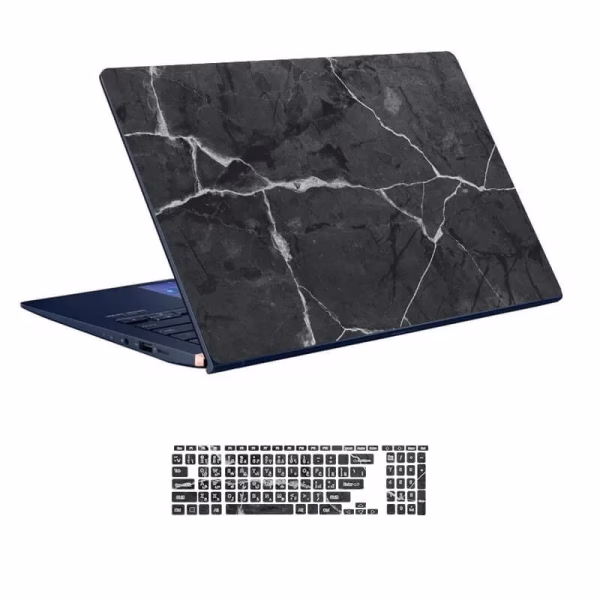 اسکین لپ تاپ طرح Marble کد ۰۴ به همراه استیکر کیبورد