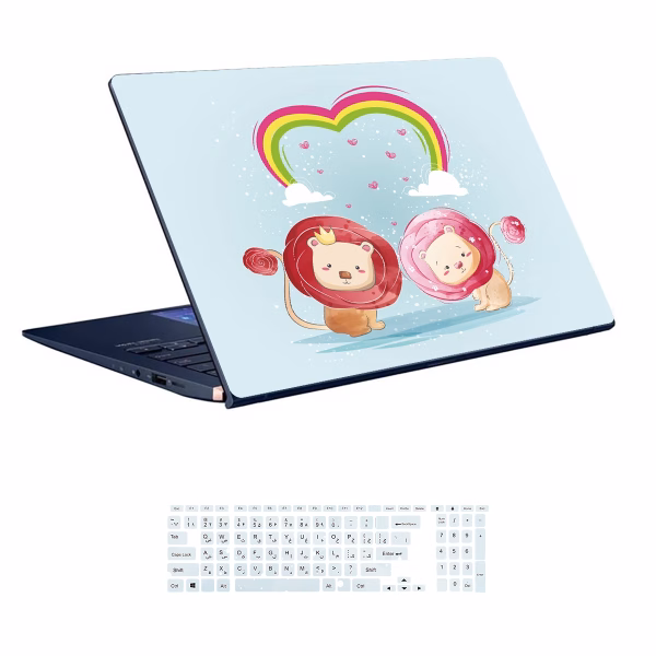 Lion design laptop skin code 11 with keyboard sticker