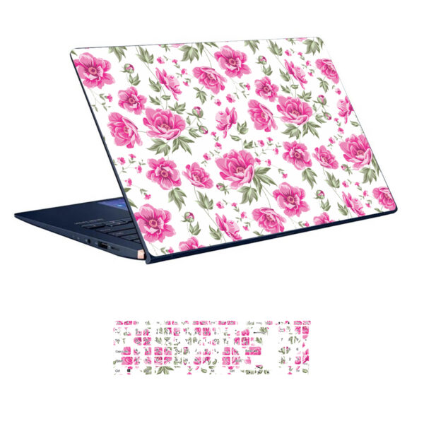 Flower design laptop skin code 05 with keyboard sticker