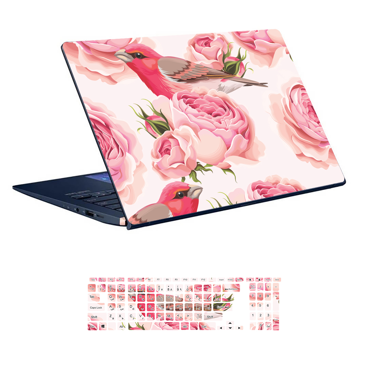 Flower design laptop skin code 06 with keyboard sticker