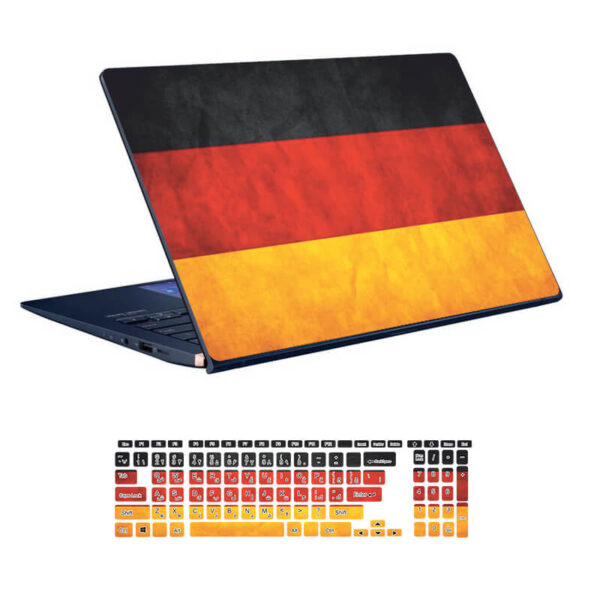 اسکین لپ تاپ طرح آلمان کد 01 به همراه استیکر کیبورد