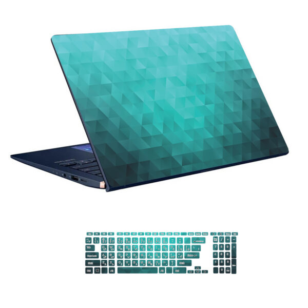 Geometric design laptop skin code 01 with keyboard sticker
