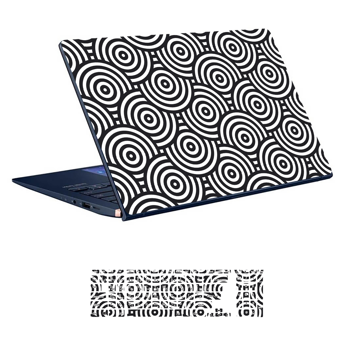 Laptop skin design geometric design code 04 with keyboard sticker