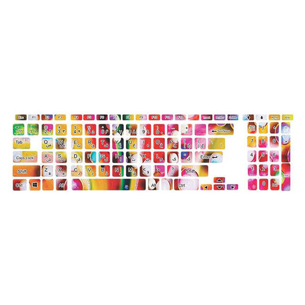 Keyboard design sticker colors 25