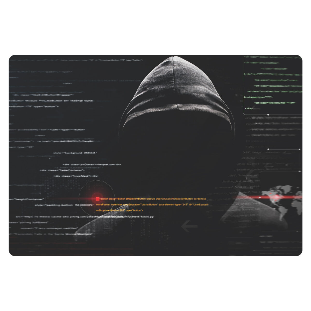 Hacker design laptop skin code 10 with keyboard sticker