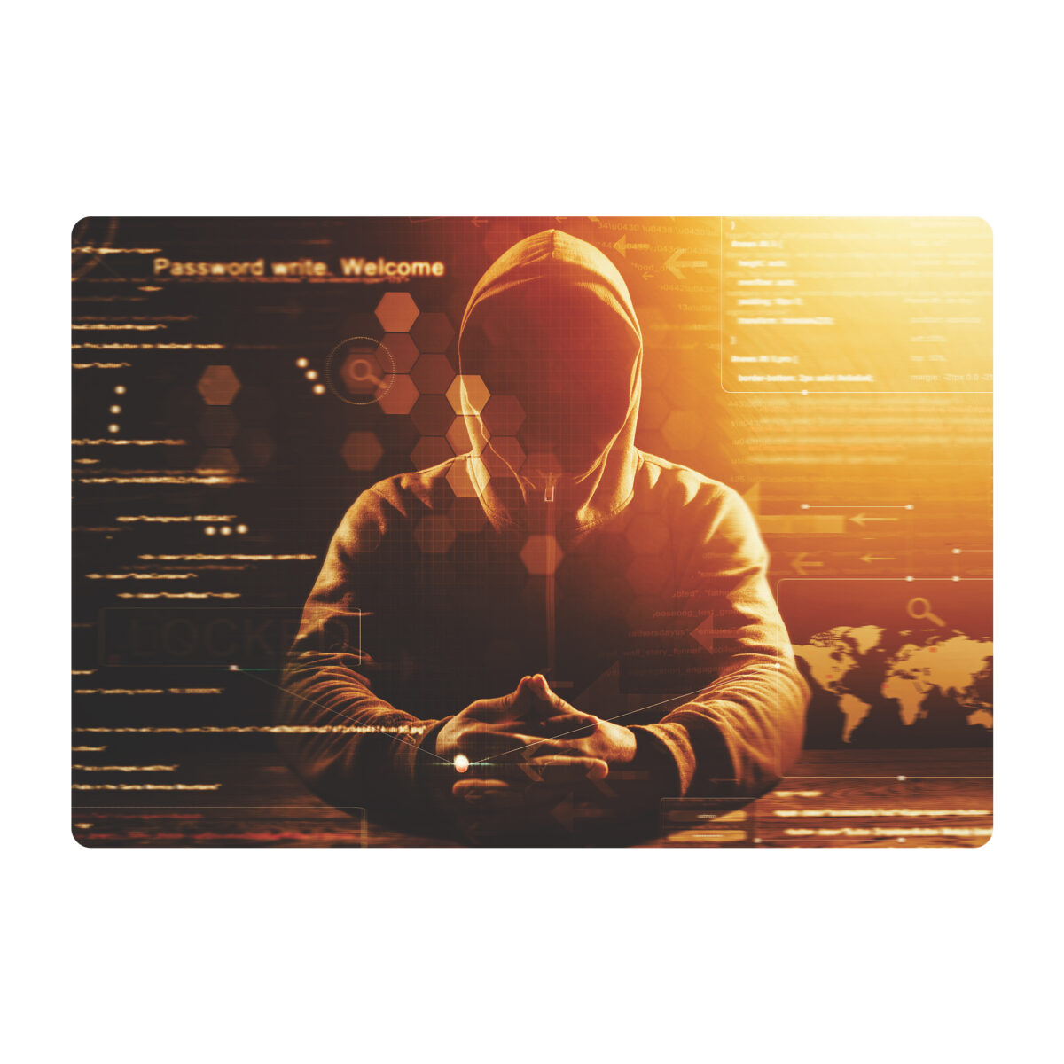 Hacker Code 15 laptop skin with keyboard sticker