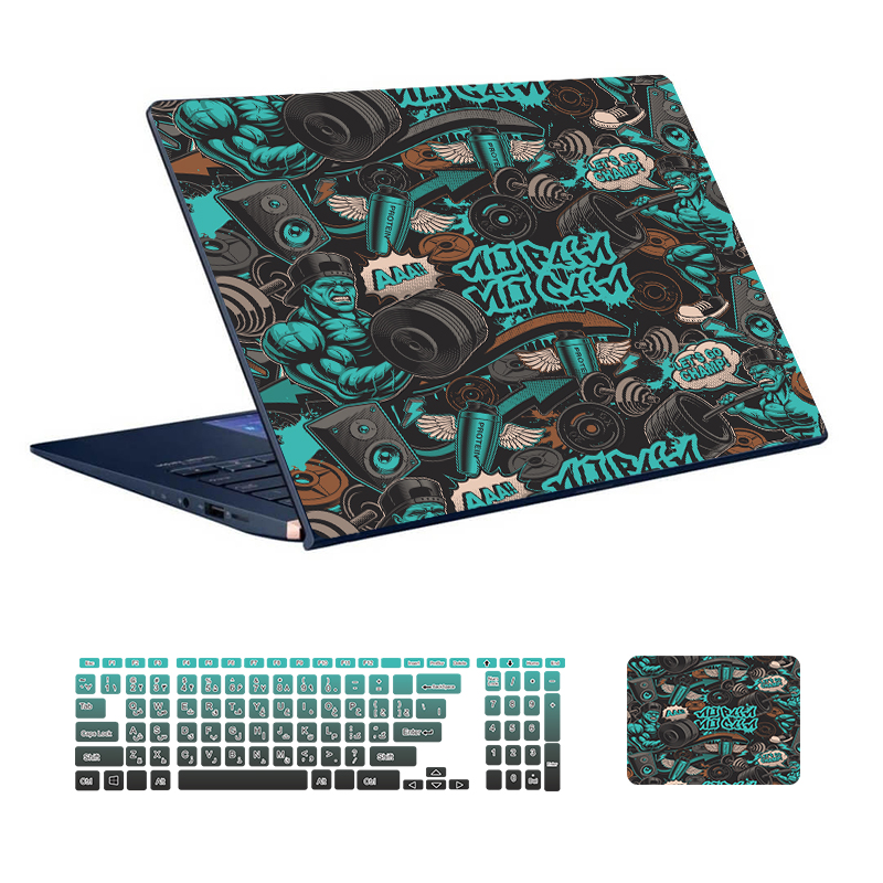 Freak design laptop skin code 08 with keyboard sticker