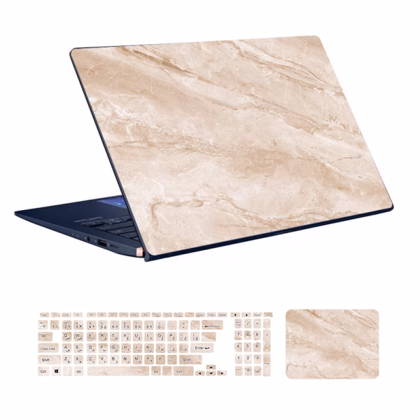 Marble laptop skin code 114 with keyboard sticker