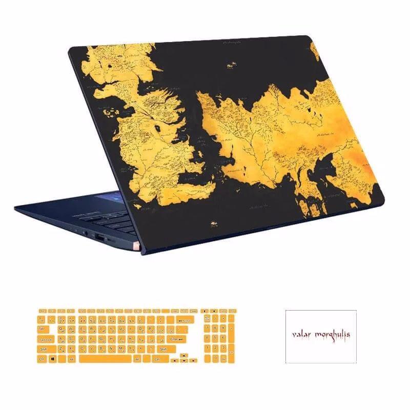 Game of Thrones laptop skin code 09 with keyboard sticker اسکین لپ تاپ طرح Game of Thrones کد 09 به همراه استیکر کیبورد