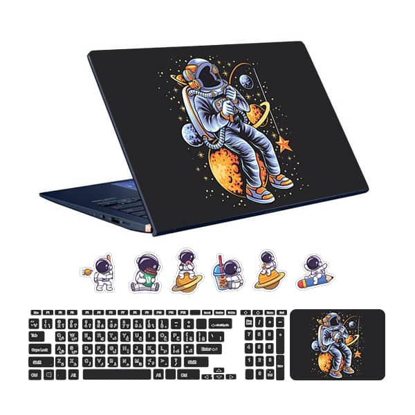 Astronaut laptop code 11 code skin with keyboard sticker