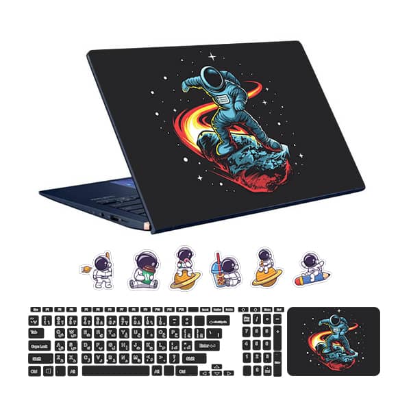Astronaut Code 13 laptop skin with keyboard sticker