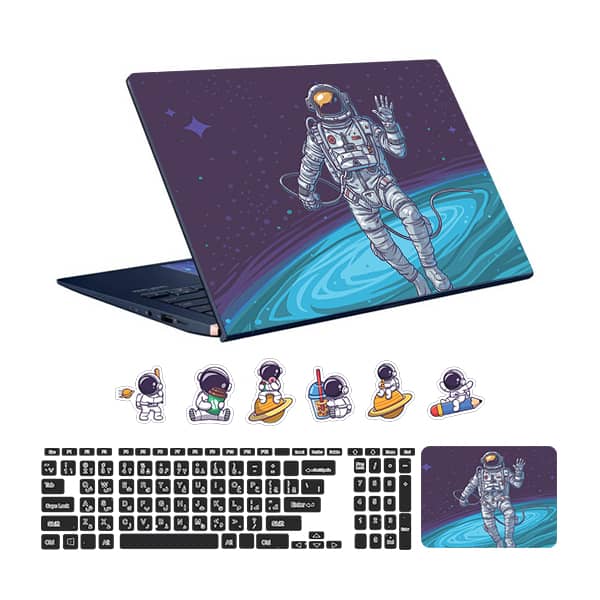 Astronaut 16 laptop design skin with keyboard sticker