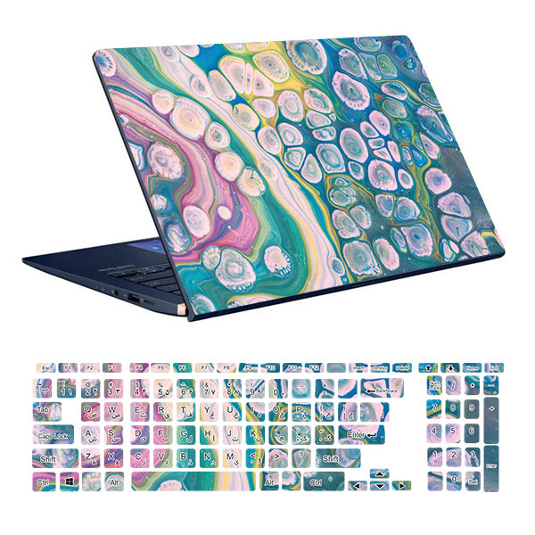 Colorful design laptop skin code 58 with keyboard sticker