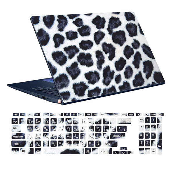 Leopard design laptop skin code 02 with keyboard sticker