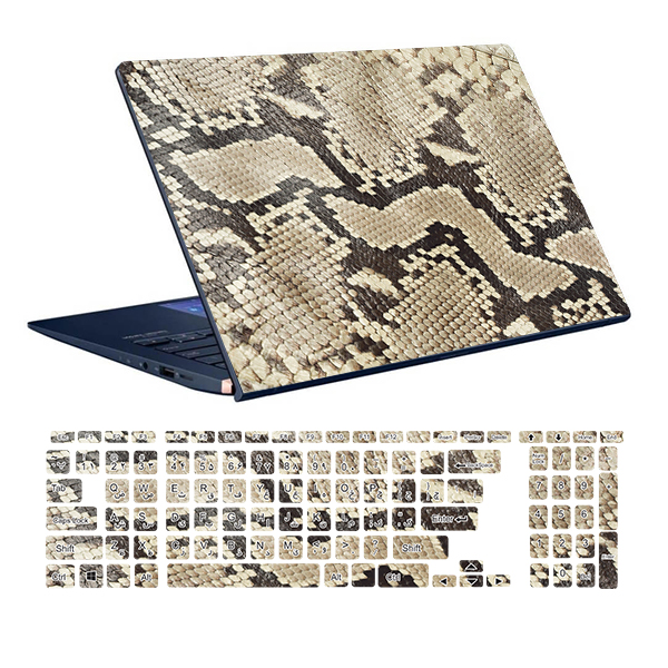 Snake Code 13 laptop skin with keyboard sticker