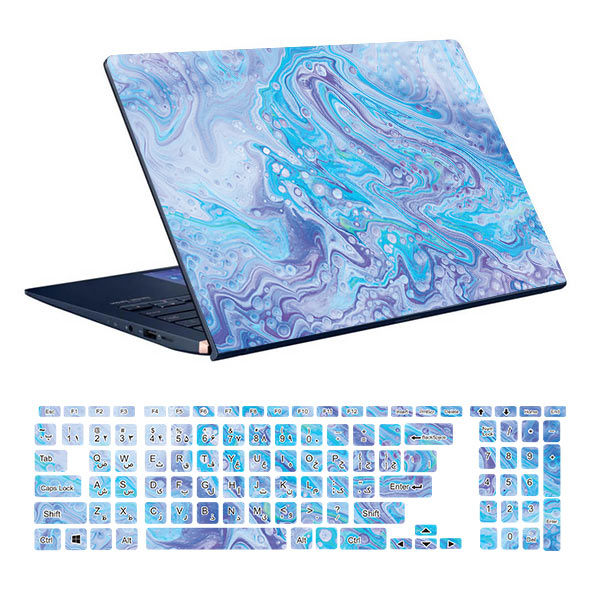 Colorful design laptop skin code 73 with keyboard sticker