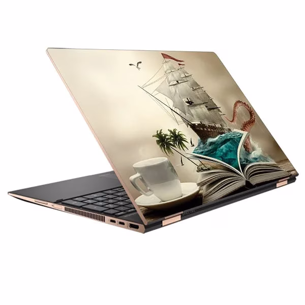 Laptop skin design sea code 02