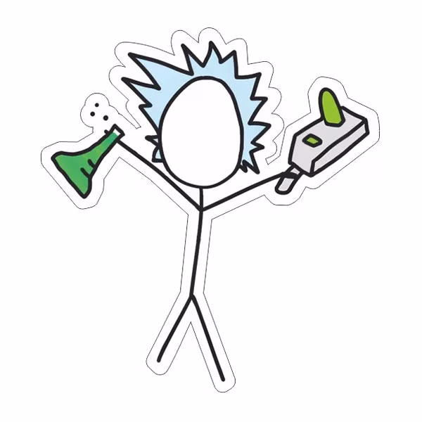 Rick & Morty Laptop Sticker Code 27