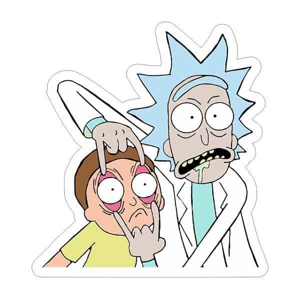Rick & Morty Laptop Sticker Code 02