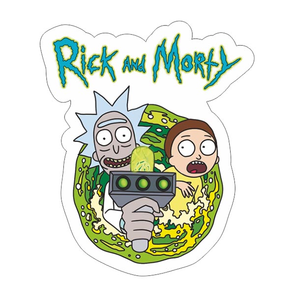 Rick & Morty Laptop Sticker Code 12