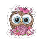 Laptop owl design sticker code 01