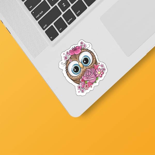 Laptop sticker owl design code 01