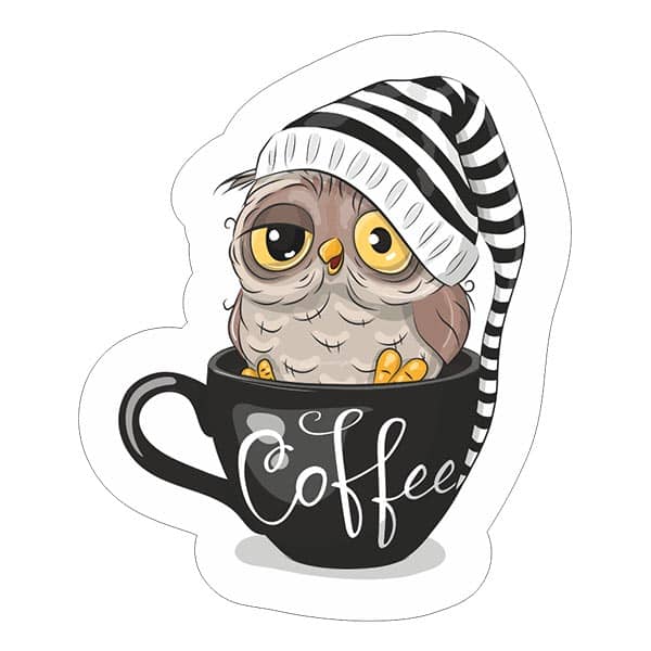 Owl design laptop sticker code 07