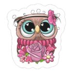 Owl design laptop sticker code 09