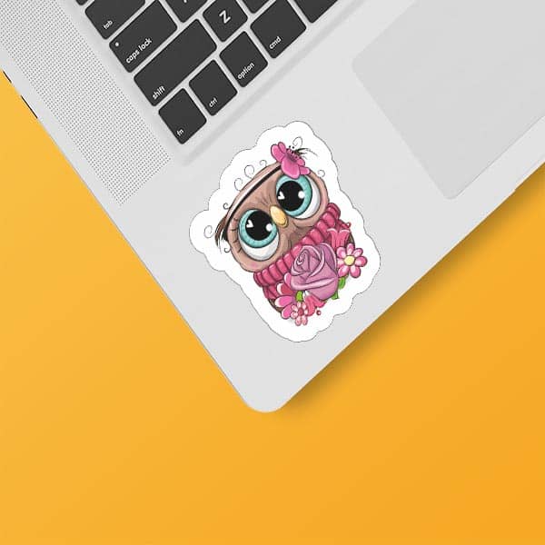 Owl design laptop sticker code 09