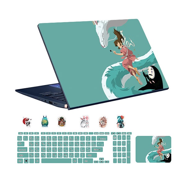 اسکین لپ تاپ طرح Anime کد 01 به همراه استیکر کیبورد