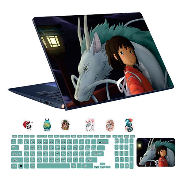 اسکین لپ تاپ طرح Anime کد 02 به همراه استیکر کیبورد