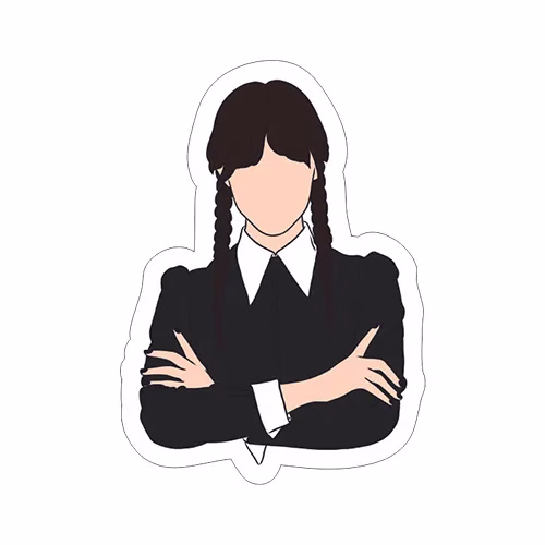 استیکر لپ تاپ طرح 07 Wendsday