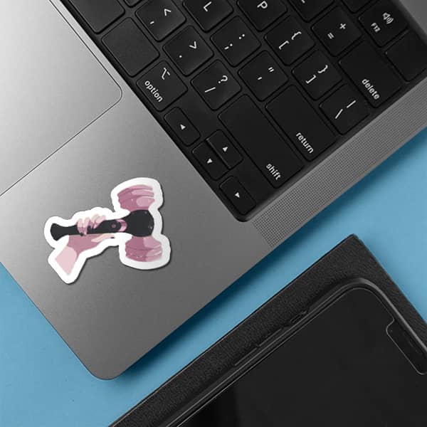 استیکر لپ تاپ طرح 15 black pink