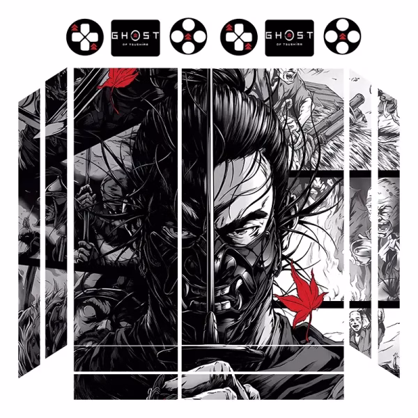 اسکین Ps4 طرح ghost of tsushima 04 2