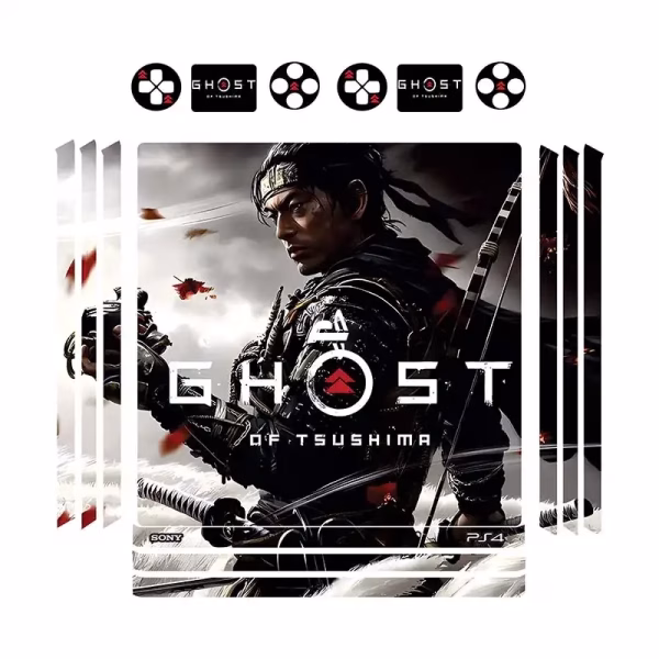 اسکین Ps4 طرح ghost of tsushima 02 2