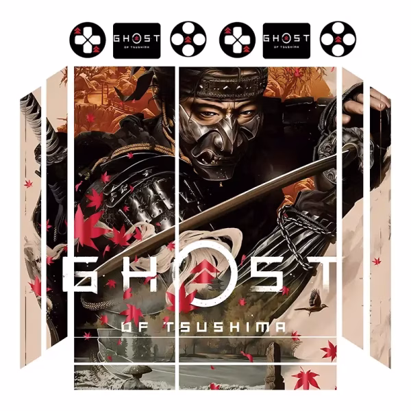 اسکین Ps4 طرح ghost of tsushima01 2